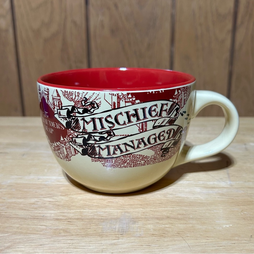 Harry Potter Mischief Managed Marauder Map Coffee Soup Mug Warner Bros 24oz